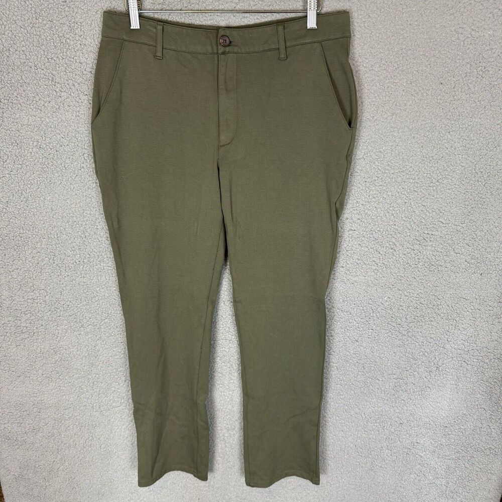True Classic Pants Mens 33x29 Green Soft‎ Stretch Comfort Casual Chino
